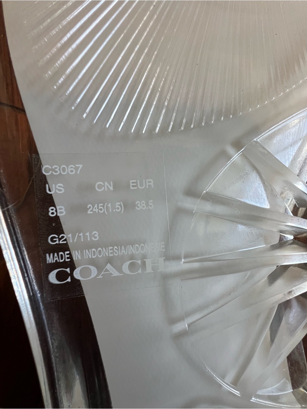 Coach Natelee Jelly Sandal Size 8 Clear - Picture 4 of 4